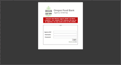 Desktop Screenshot of orders.oregonfoodbank.org